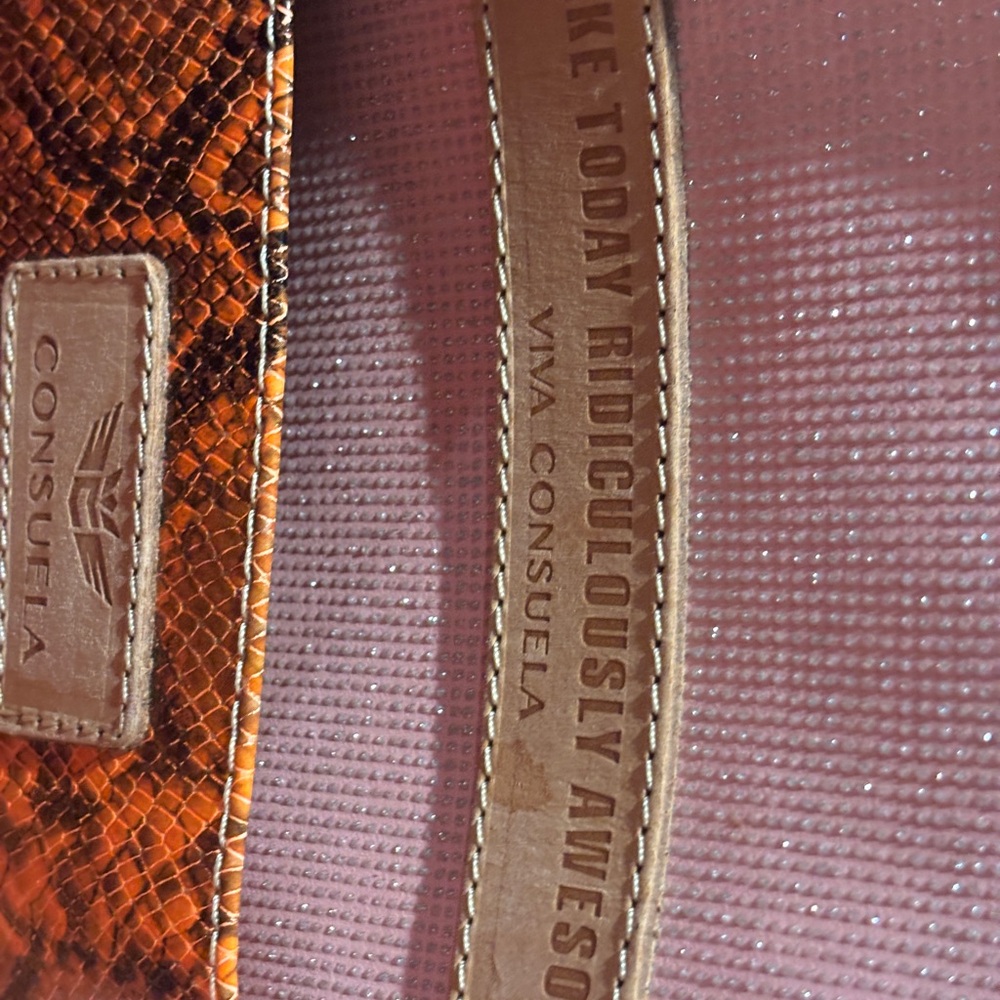 Vintage Consuela Orange Floral Embroidered Shoulder Bag - Picture 4 of 7